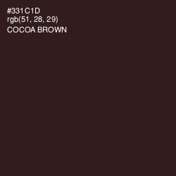#331C1D - Cocoa Brown Color Image